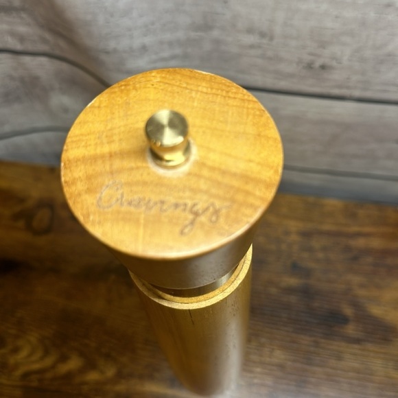 Cravings by Chrissy Teigen Peppermill Grinder 12.2 Inch Tall Natural Rubberwood - Picture 2 of 3